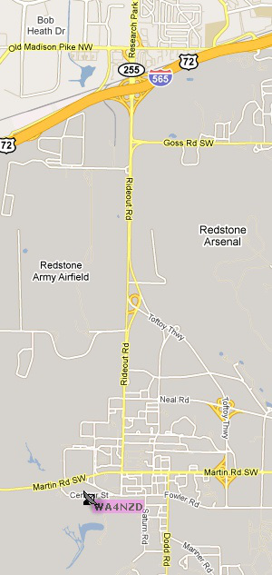 How to get to the club station from Redstone Arsenal main entrance at Gate 9.